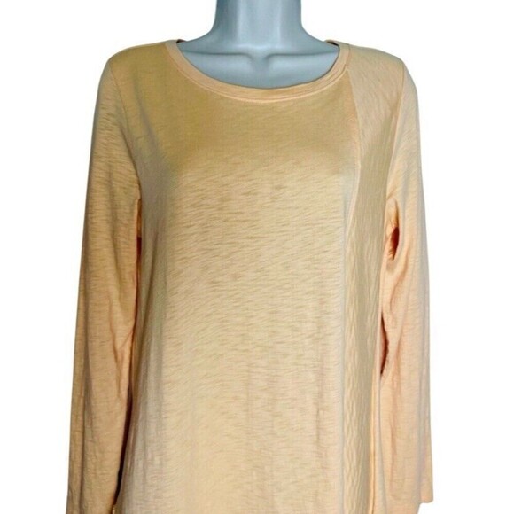 Soft Surroundings Long Sleeve Scoop Neck Ruffle Tiered Hem Tunic Top Size M Pima - Picture 4 of 8